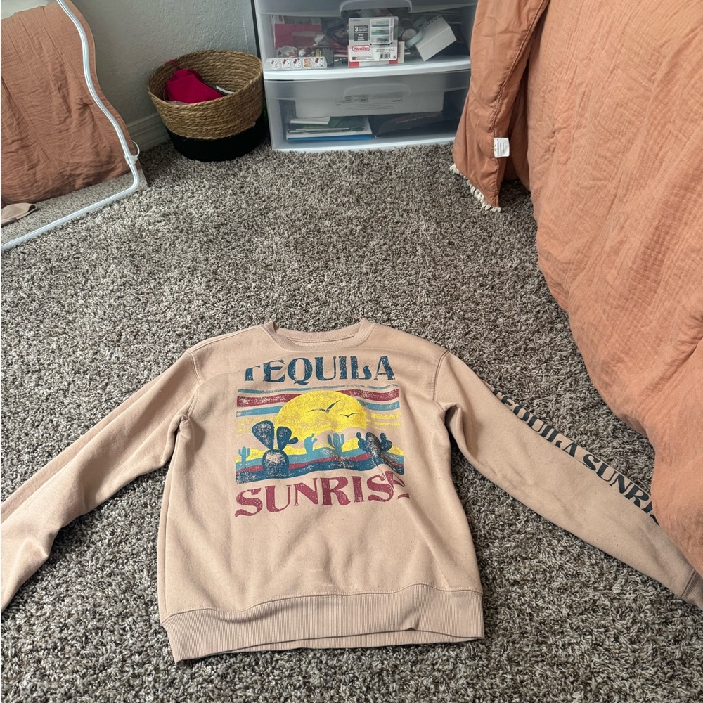 Tequila Sunrise Beige Sweater